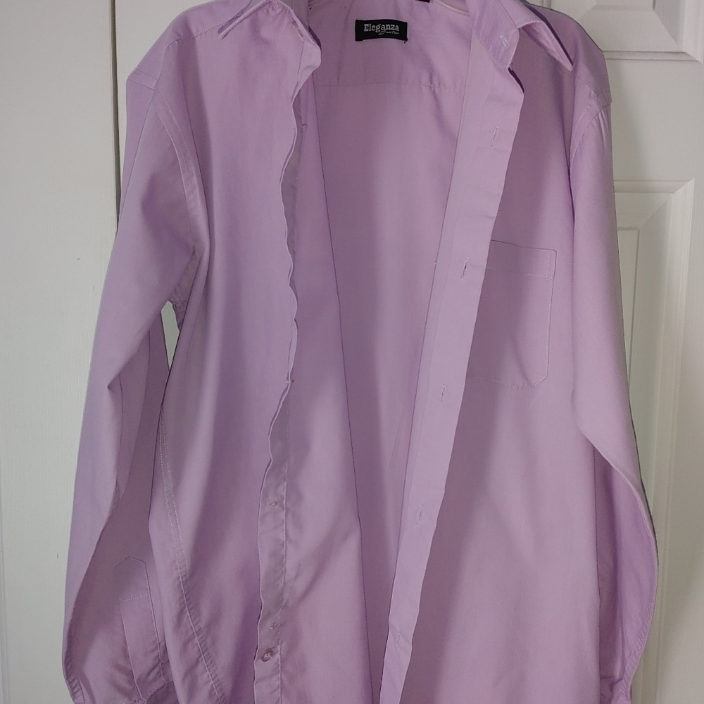 Eleganza‎ Boy Teen Youth 16 Dress Shirt purple.